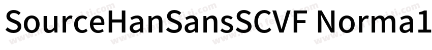 SourceHanSansSCVF Norma1字体转换
